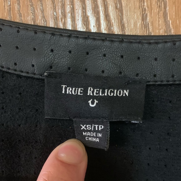 Leather top, true religion, size XS - Picture 2 of 3